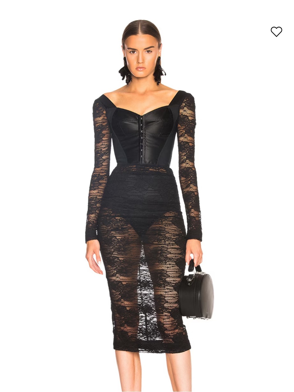 Dolce & Gabbana Iconic Lace Corset Midi Dress